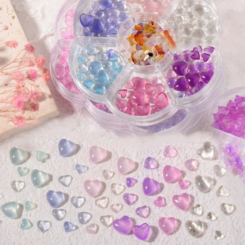 

3D Crystal bear bow Nail Gems Love Bear Diamond Crystal Jewelry UV Color Change Manicure Nail Rhinestone Bows DIY Decoration