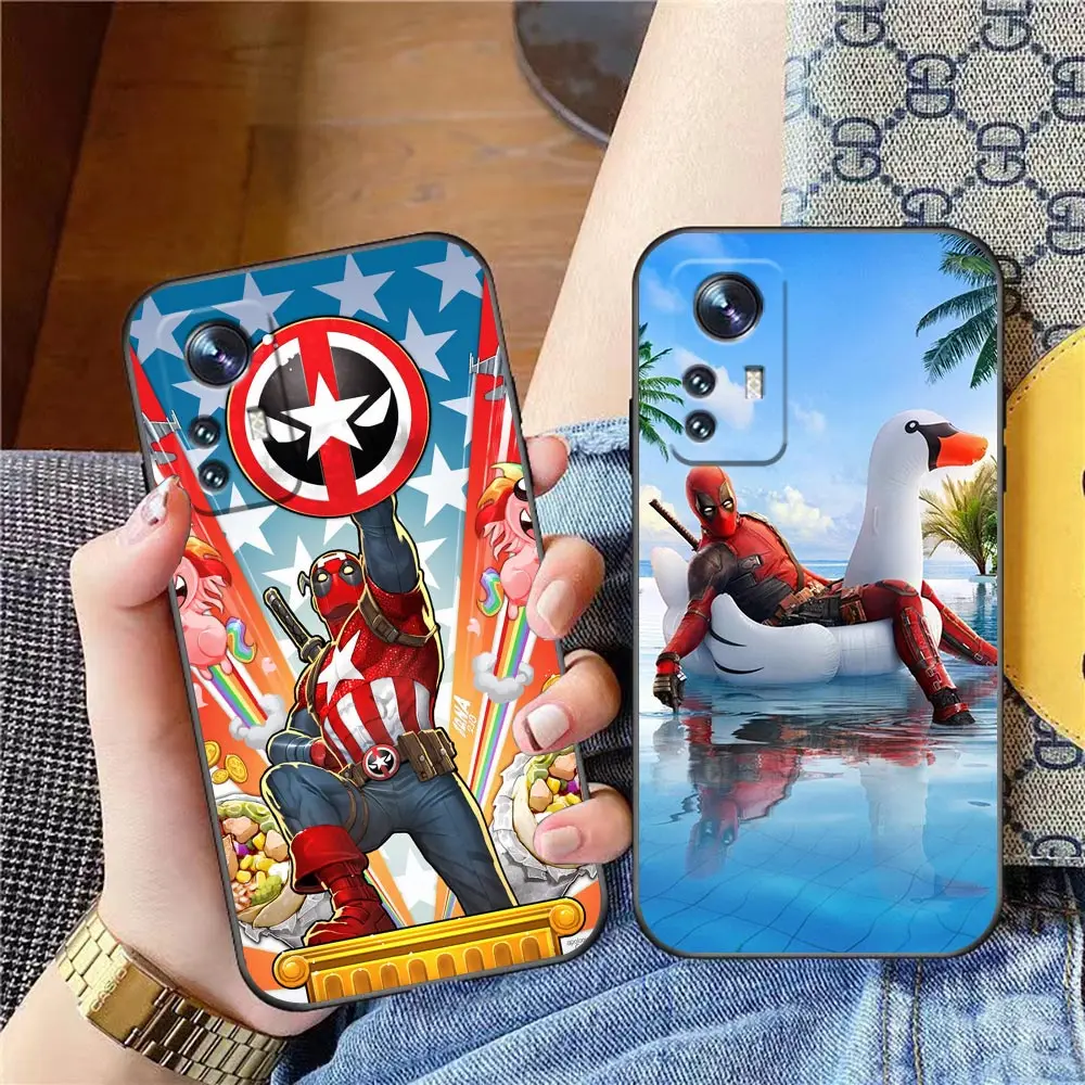 

Marvel Funny Deadpool Cartoon Case For Xiaomi Mi 12x Mi 12 Mi 11t Mi 11x Mi 11i Mi 11 Mi 10s Mi 10t Mi 10 Pro Lite Ultra Cover