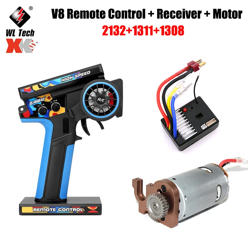 

WLtoys 144001-1669 1311 1308 2132 RC Car Parts Original Remote Control Receiver Motor Base Motor Gear Set 550 Motor