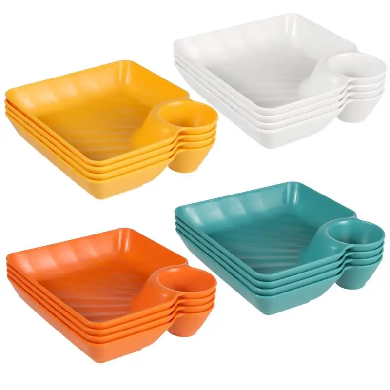 16 шт. сервировочные тарелки для занурений разделенная тарелка пельменей