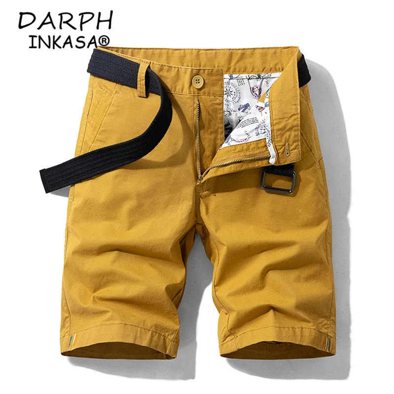 

2022 Summer Solid Color Cargo Fashion Shorts Men Cotton Loose Tactical Joggers Sports Men Shorts Casual Work Cargo Short Men
