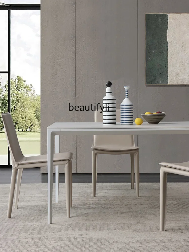 Набор обеденных столов и стульев Delifeng металлический прямоугольный стол для