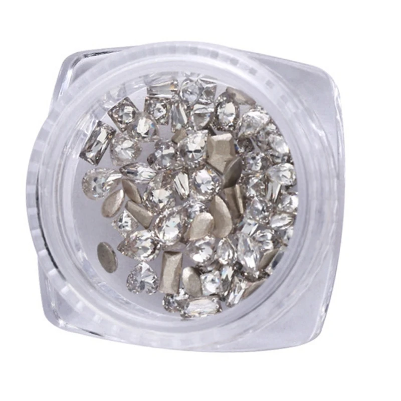 50 шт. стразы для дизайна ногтей конский глаз драгоценные камни 3d блестящие