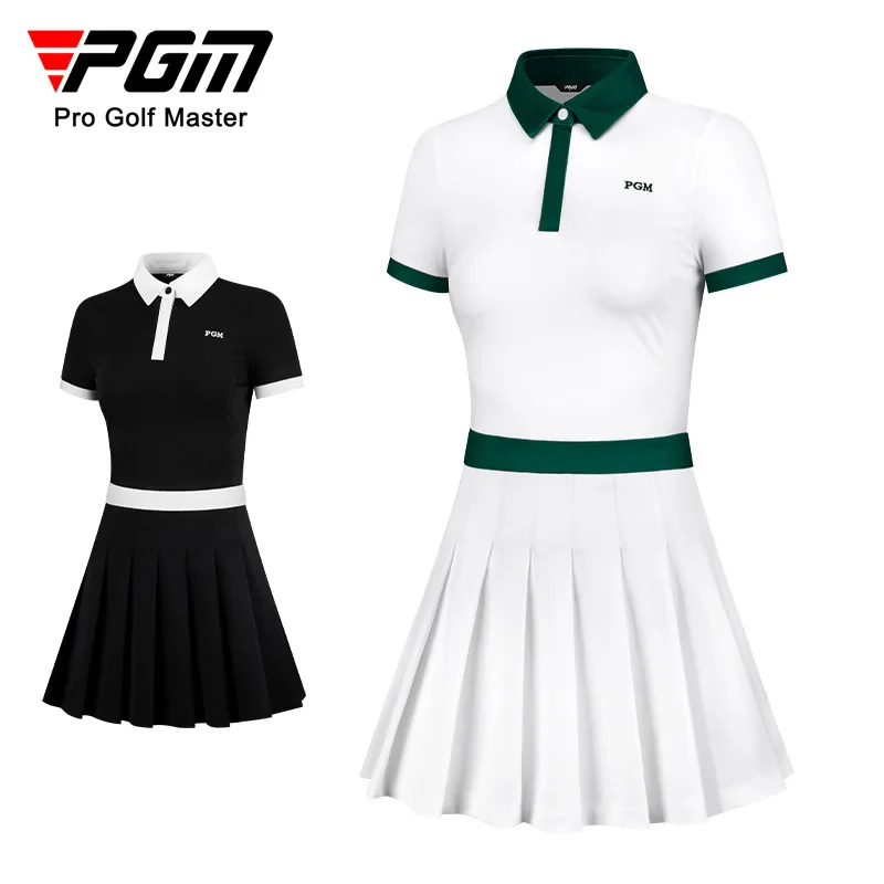 PGM Women's Golf Dress for Summer Slim Sports Girls Skirts for Golf Clothing for Women Elegant Sport Dress for Ladies Golf Wear