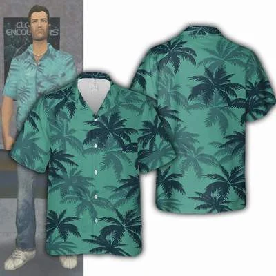 

Men's Short Sleeve Hawaiian Shirt The Same Style 3D Print Cuban Oversized Summer Holiday Shirt