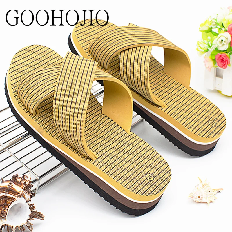 

Summer Men Slippers High Quality Outdoor Beach Sandals Male Non-slip Zapatos Hombre Casual Shoes Home Slippers Wear-resistant