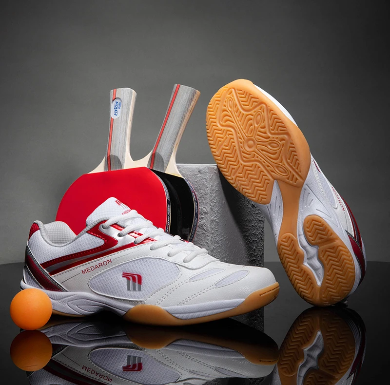 2020 New Professional Table Tennis Shoes Men Women Anti Slip Badmintons for Couples Blue Red Light Weight Badminton Sneakers
