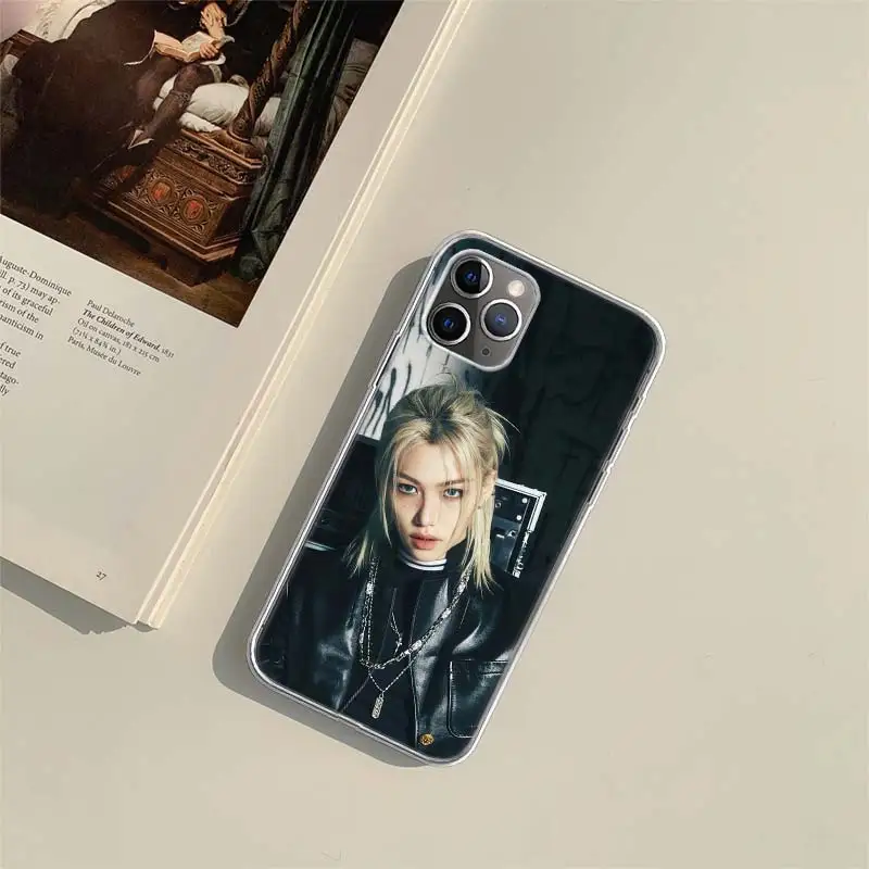 Чехол для телефона F-Felix Lee SKZ Apple Iphone 16E 15 14 Plus 13 16 Pro Max Cover 11 12 Mini Fundas X XR Shell Coque TPU Pattern So