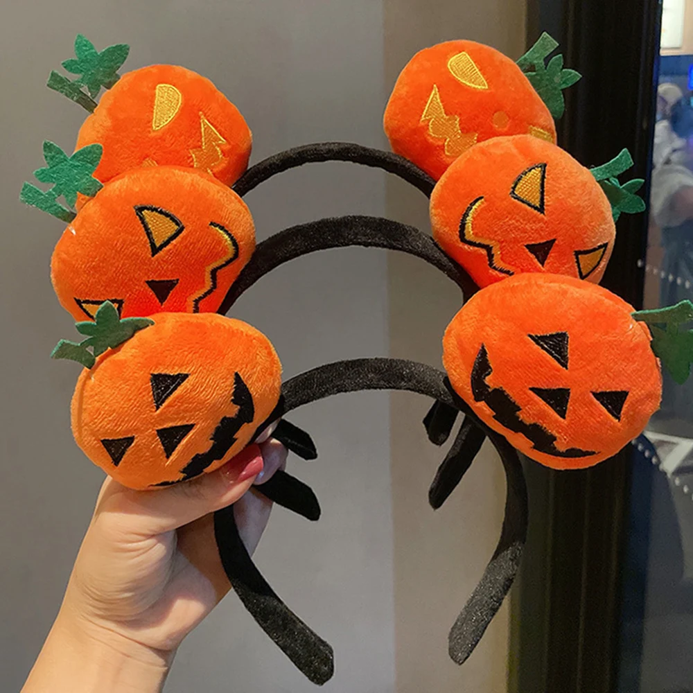 Мультяшная лента для волос на Хэллоуин в форме тыквы милый ужас украшение головы