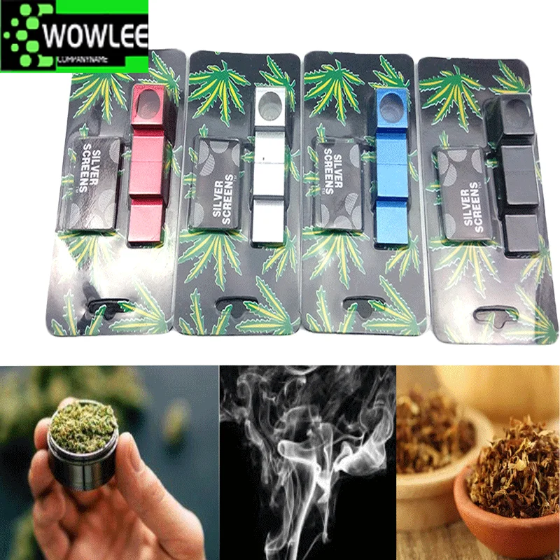 

Mini Portable Whistle Shape Folding Smoking Pipes Metal Magnet Tobacco Pipes Weed Accessories Smoking Pipe Grinders for Smoking