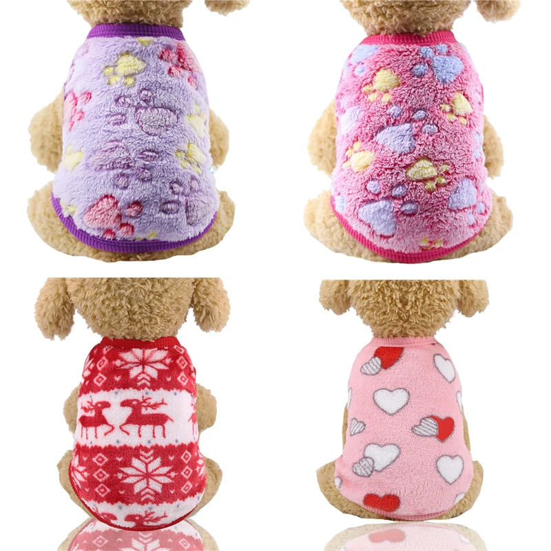 

Fleece Pet Dog Clothes Warm Dog Vest Shirt Chihuahua Clothing Pet Cat Coat Bulldogs Costume For Small Medium Puppy Outfit Winter