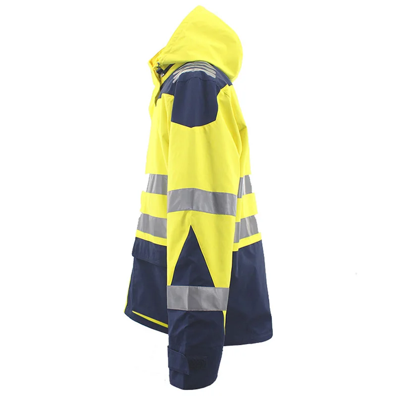 Мужская зимняя куртка Hi Vis со съемным флисом защитная высокой видимости для