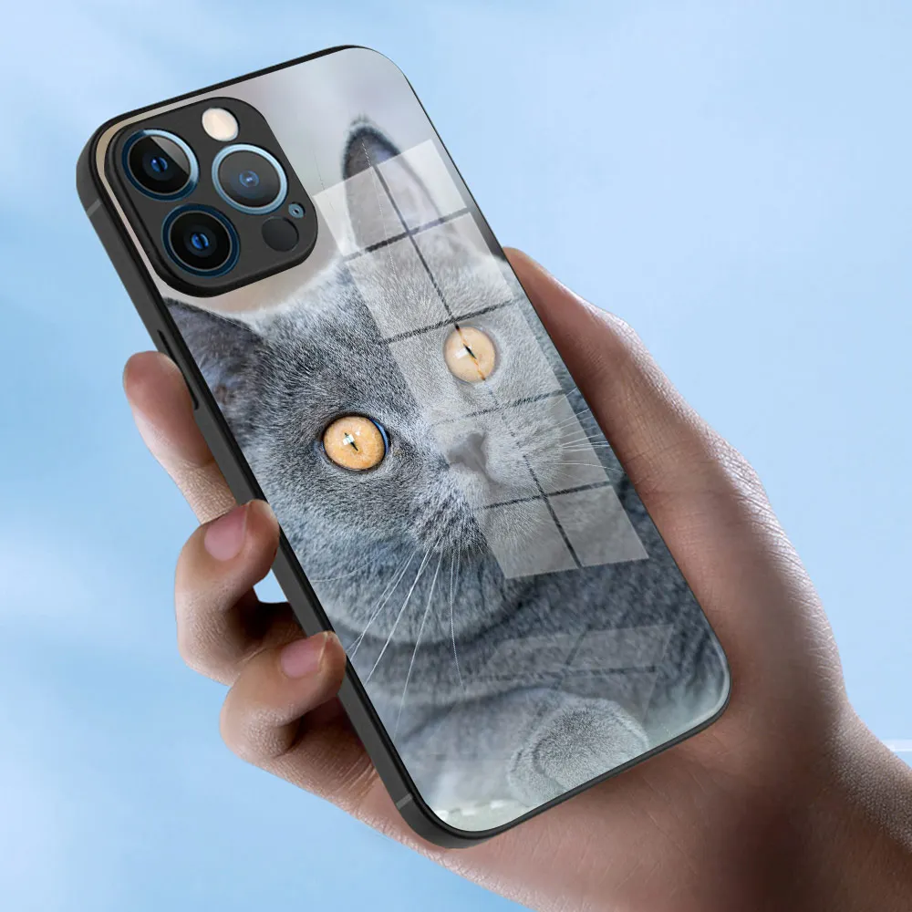 Стеклянный чехол Lunares для iPhone 13 11 12 Mini Pro Max XS XR X 7 8 6 Plus SE силиконовый британский