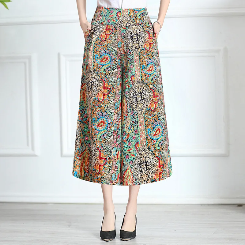 Брюки женские шифоновые с широкими штанинами Повседневная Свободная