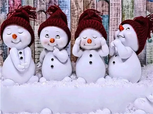

KAMY YI 5D Diy Custom diamond-painted cross-stitch Cartoon snowman diamond paste full diamond exquisite living room decoration