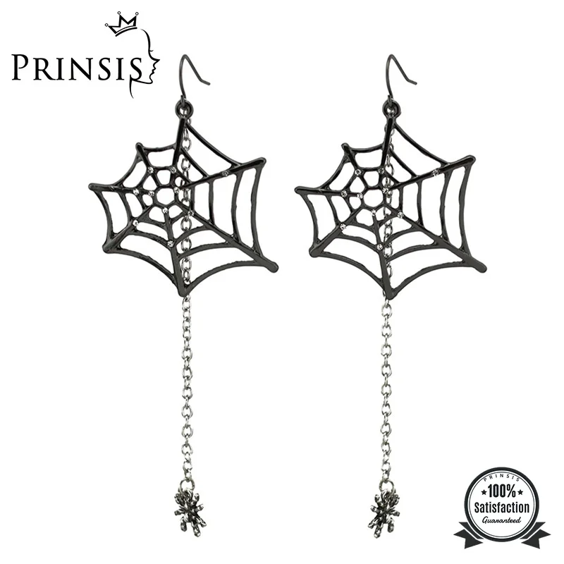 PrinSis Горячие Продажи Модные украшения черные пауки 3,5 