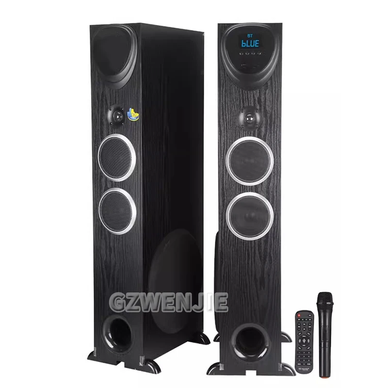 10-дюймовый напольный треходовой динамик 2.1 с двойным басом для домашнего