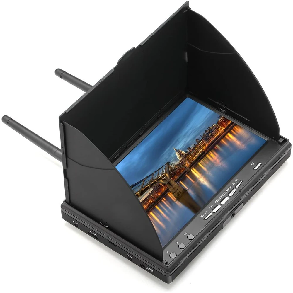 Фото LCD5802D LCD5802S 5802 5,8G 40CH 7-дюймовый Raceband FPV 800x480 со встроенным аккумулятором видеоэкран для FPV Multicopte №2