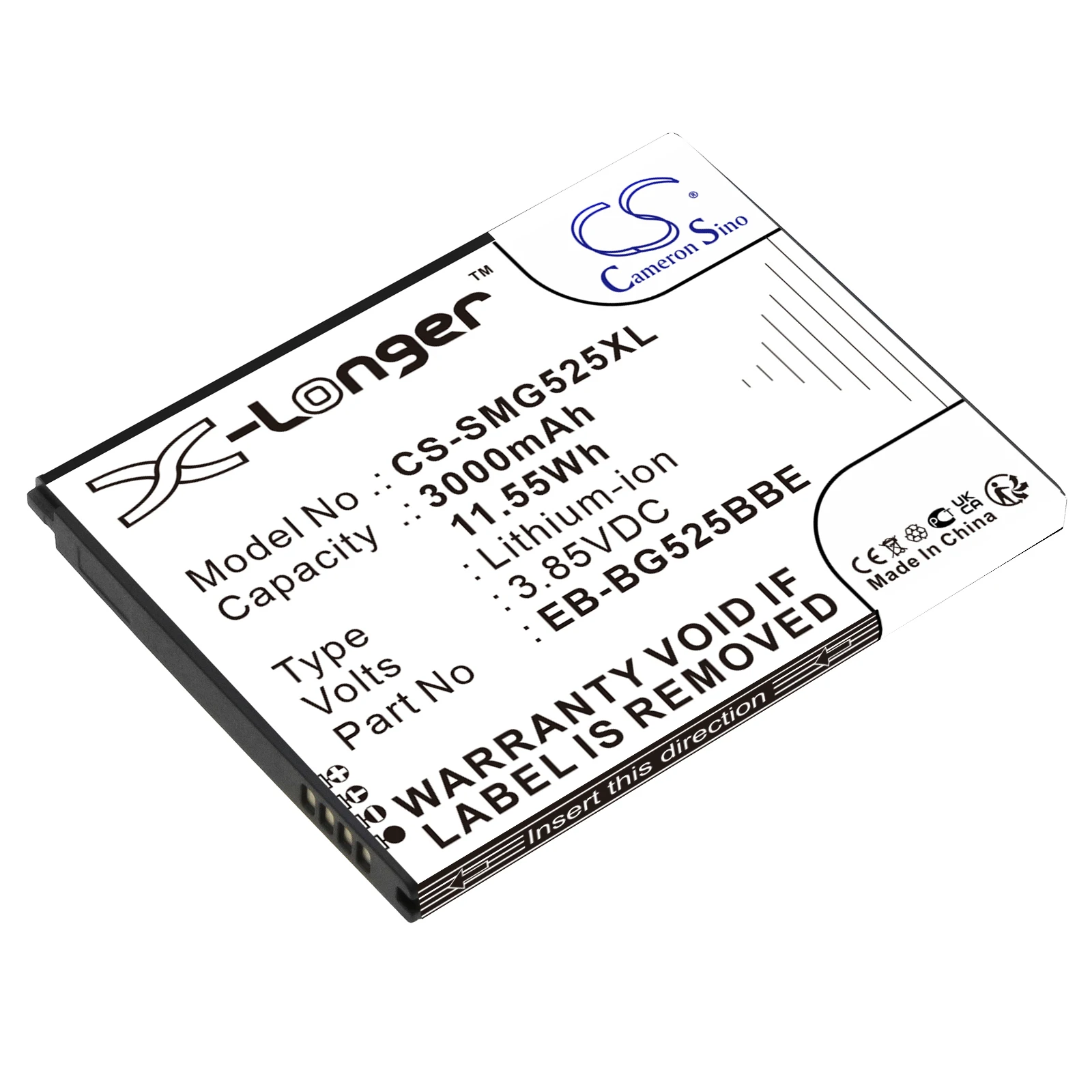 Аккумулятор Cameron Sino 3000 мАч для Samsung Galaxy XCover 5 2021 Φ/DS SM-G525F