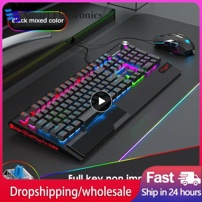 

Проводная Usb-клавиатура с подсветкой, 104 клавиш