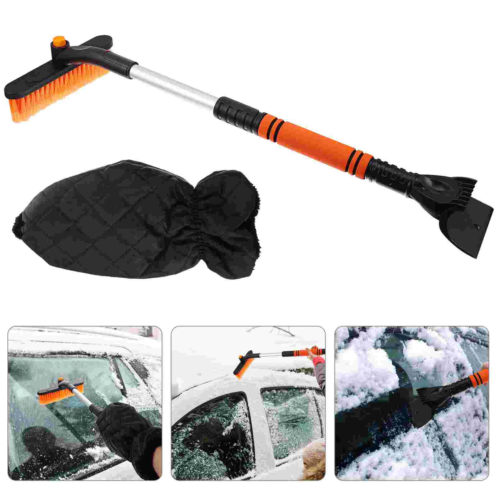 

Snow Windshield Cleaner Car Brushes Ice Long Handle Tool Foam Sheath Window Squeegee