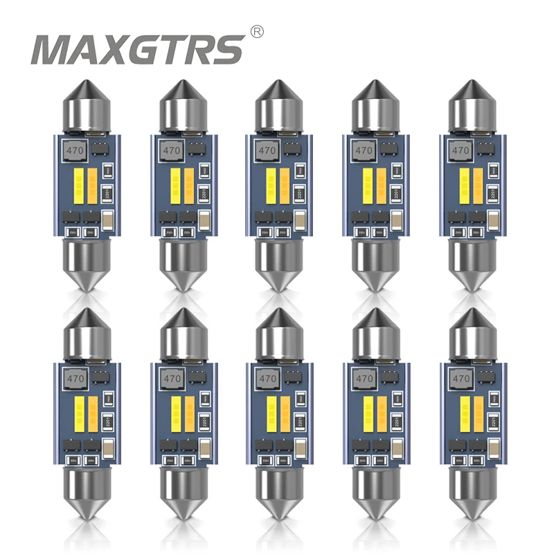 10x Festoon C5W C10W 1860 чип лампа Canbus 31/36/39/44 мм Автомобильная стандартная лампа Внутреннее освещение для Чтения номерного знака белый Ледяной Синий