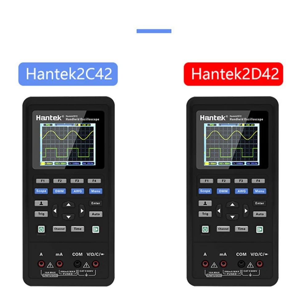 

3 в 1 портативный цифровой осциллограф, мультиметр Hantek 2D72 2C72 2D42 2C42, ручной USB тестер, двухканальный генератор сигналов