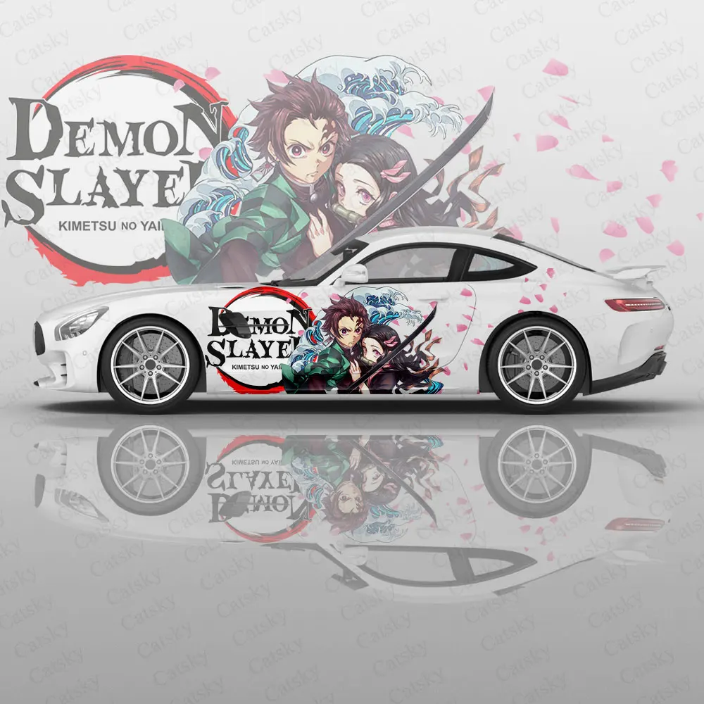 

Anime Demon Slayer Car Side Vinyl Wrap Protect Sticker Car Decal Creative Sticker Car Appearance Modification Decorative Sticker