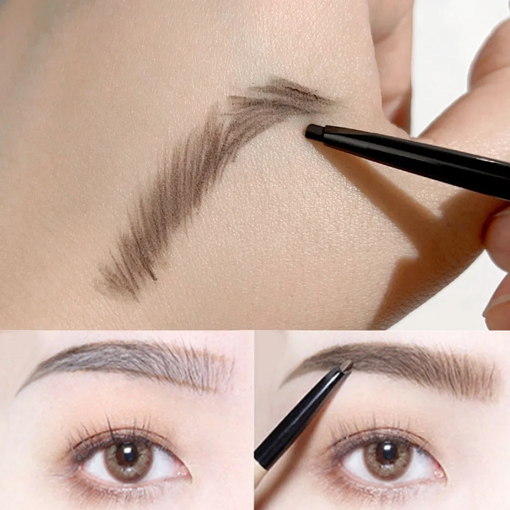 Стойкий карандаш для бровей Двойные головки Водостойкий без пятен