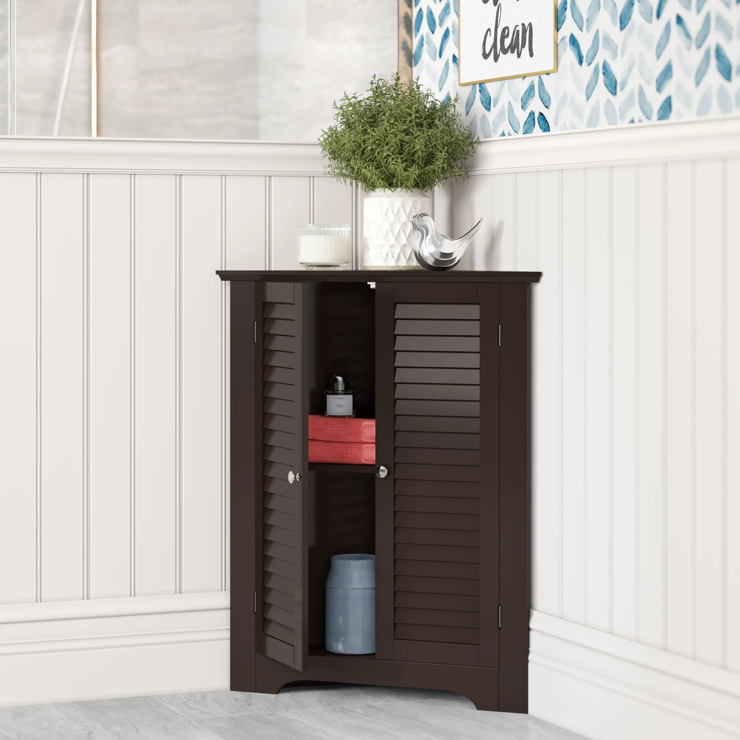 

Ellsworth 3-Shelf Corner Cabinet, Espresso