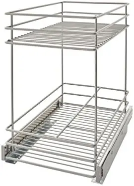 

steel 32105 Premium Wide 3-Tier Compact Kitchen Cabinet Pull-Out Basket,12 liters 8.75-Inch