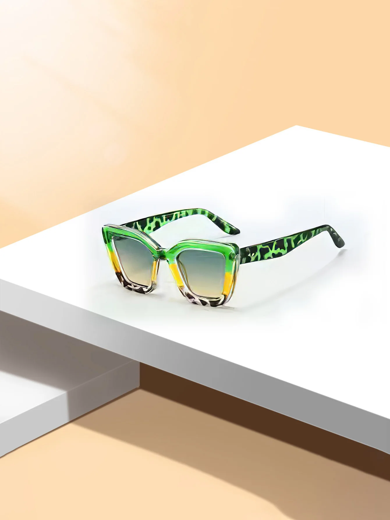 Уникальные женские солнцезащитные очки с леопардовым принтом — розовая и желтая