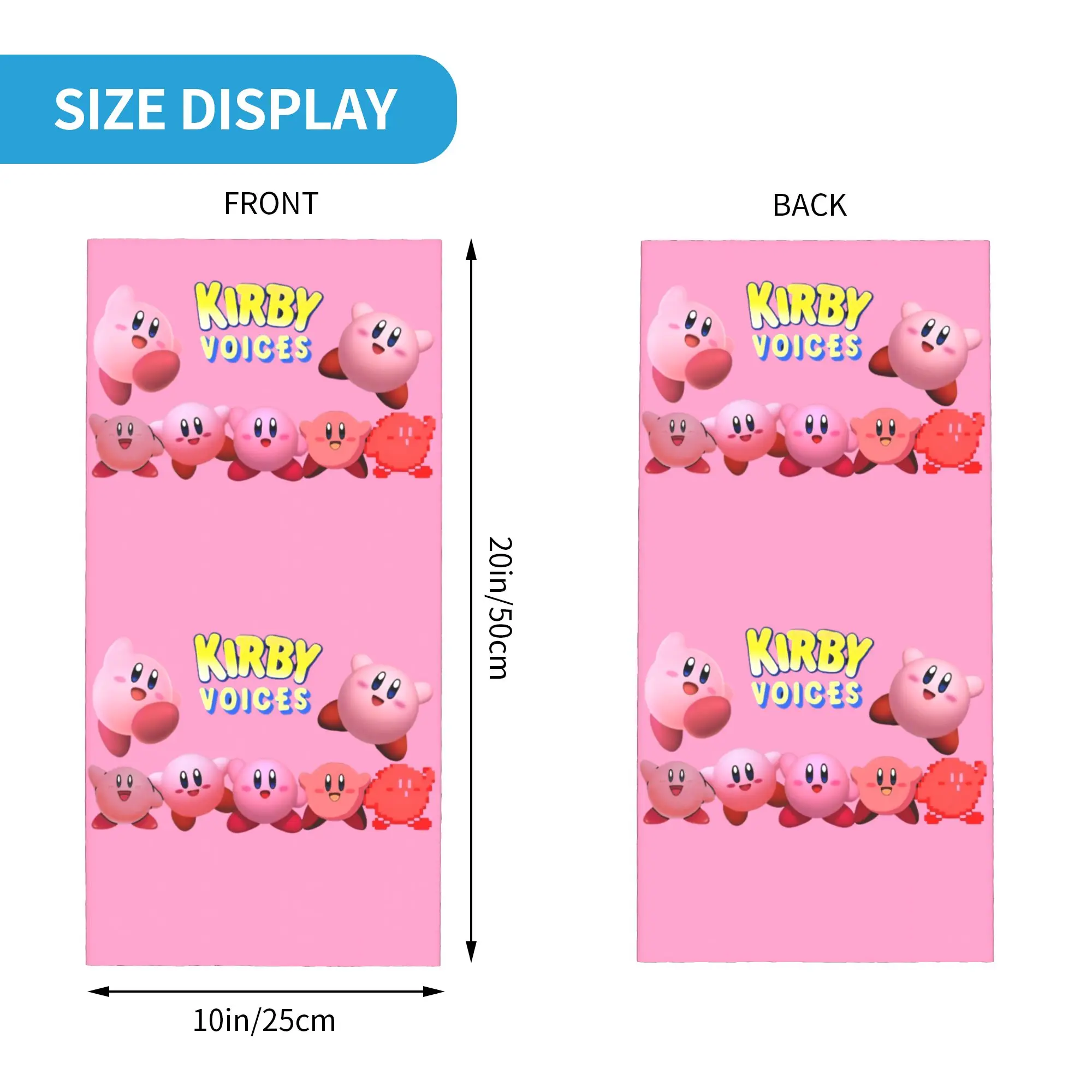 Фото Многофункциональный шарф-бандана Custom K-Kirbys для мужчин и женщин: защита от УФ-лучей, зимний, классический, с персонажами мультфильмов, для езды на велосипеде №2
