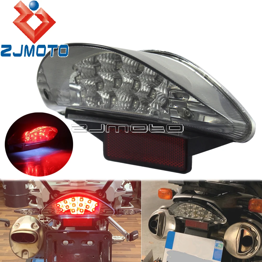 

Motorcycles Rear Tail Light 12V LED Taillight Red Warning Brake Lights Stop Lamp For BMW F650 F650 GS F650 ST F800 ST R1200 GS