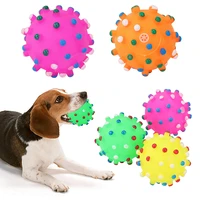 spike ball sounding toy dogs molar teeth cleaner small spike ball pet dog toys bite resistant vinyl toys puppy toy dog chew toys