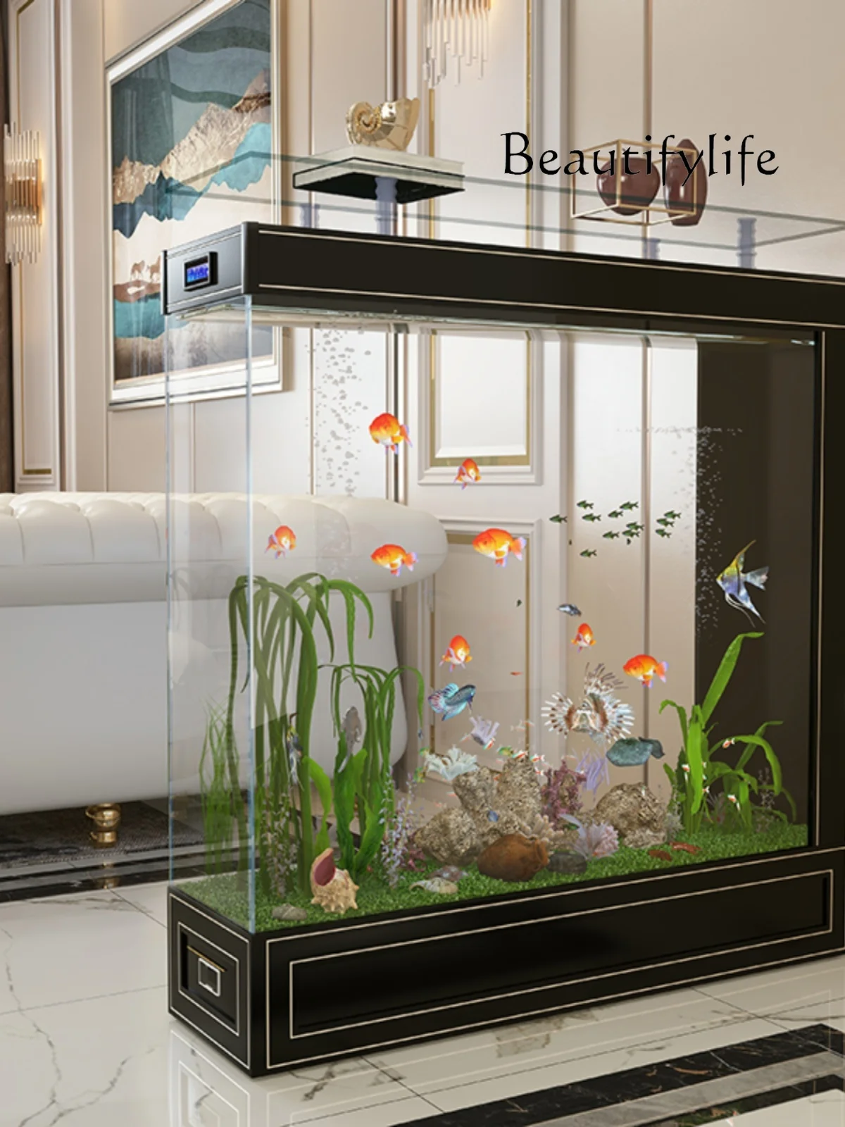 Новая легкая роскошная домашняя перегородка для гостиной встроенный аквариум