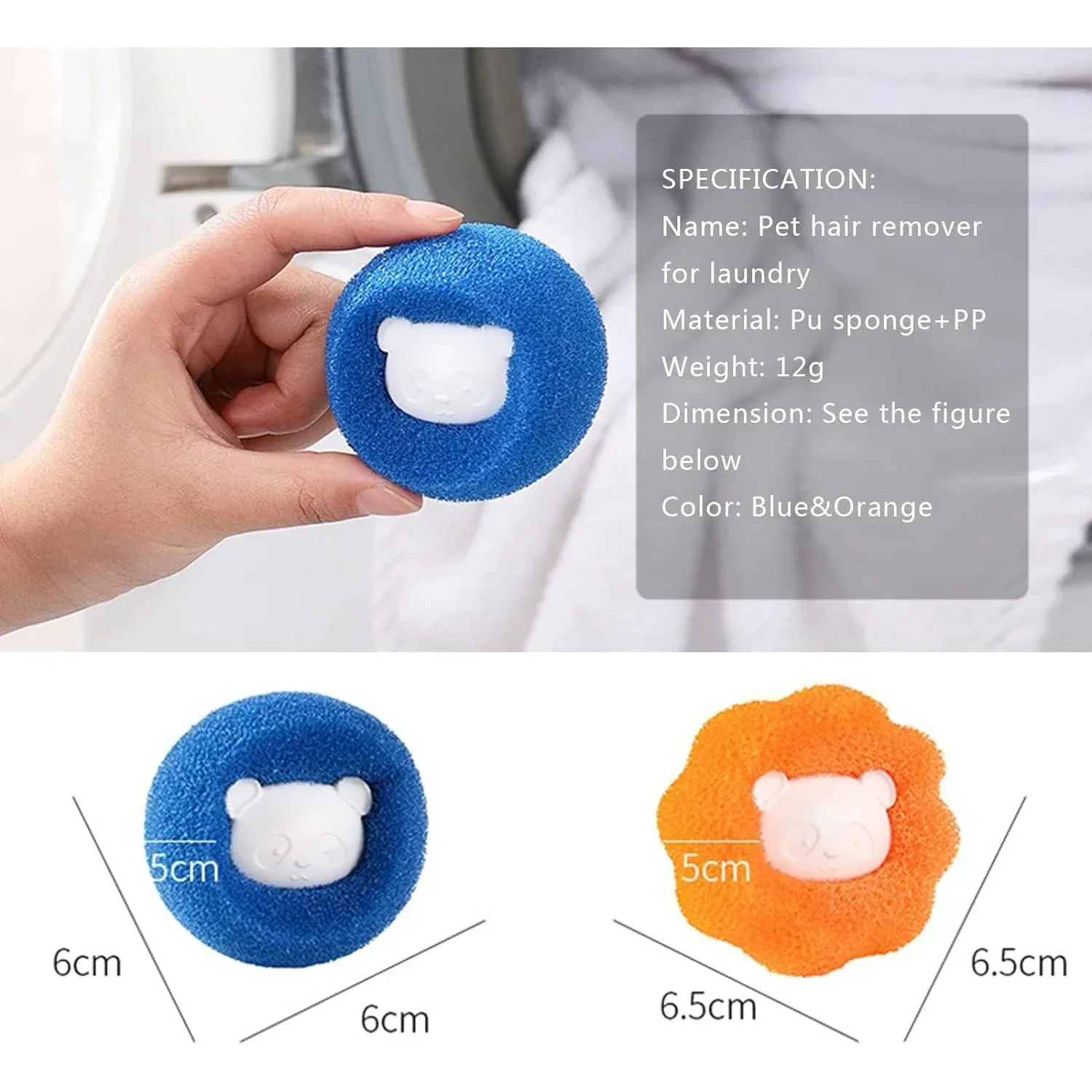 Средство для удаления шерсти домашних животных многоразовый шарик стирки