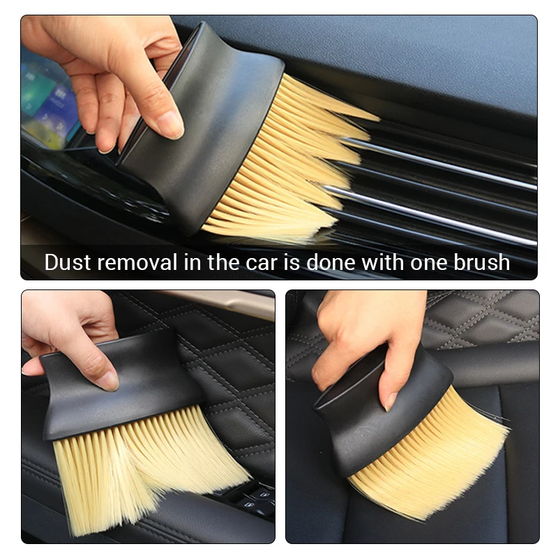 

Car Cleaning Tools Air Conditioner Air Outlet Cleaning Brush Soft Fine Hair Car Interior Detail Wash Brush Dust Removal Brush