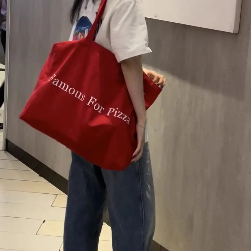 Летние сумки для покупок с надписью модные однотонные холщовые пляжные