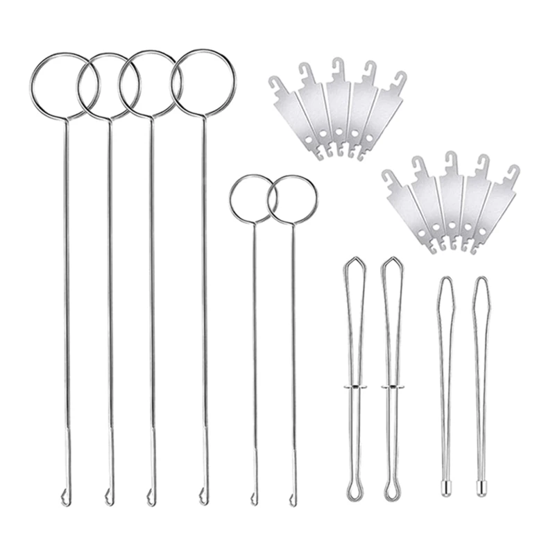 

Sewing Loop Kit Flexible Drawstring Threader Metal Tweezers Long Loop Turner