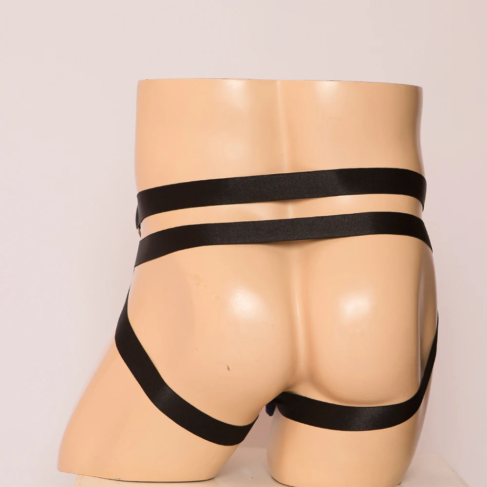 

Brand Men's Expose Jockstrap Thong Pouch Enhancing V-Shaped Panties Low Waist Mesh Briefs Breathable Underwear Hollow G String