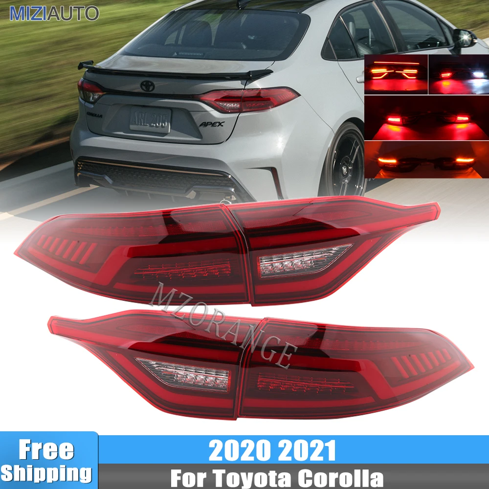 

LED Tail Lights Assembly For Toyota Corolla 2020 2021 DRL Sequential Indicator Rear Turn Signal Brake Stop Lamp Car Accessories