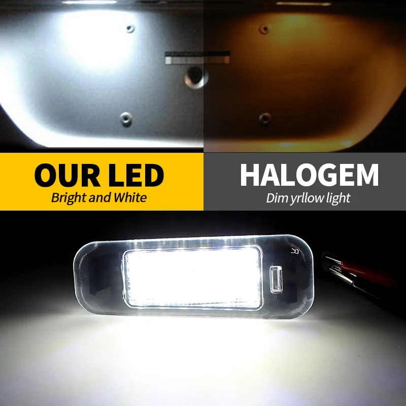 

2 шт. задняя высокая яркость белый светодиодный светильник номерного знака лампа номерного знака для Kia Rio 2005-2011 Rio5 2006-2011 аксессуары