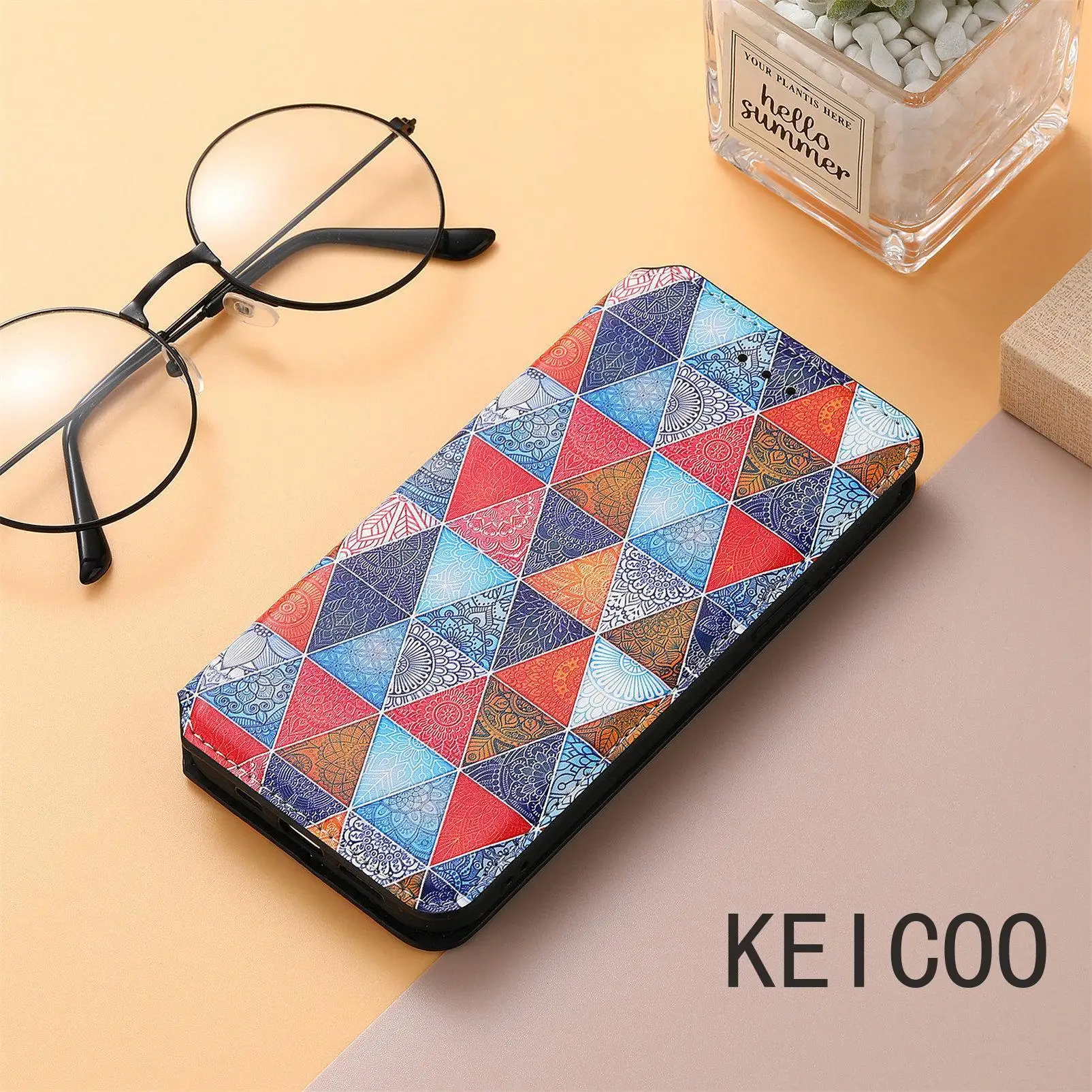 Откидной Чехол для Samsung Galaxy A06 S24 C55 M55 Plus ультра-FE окрашенный Квадратный бриллиант