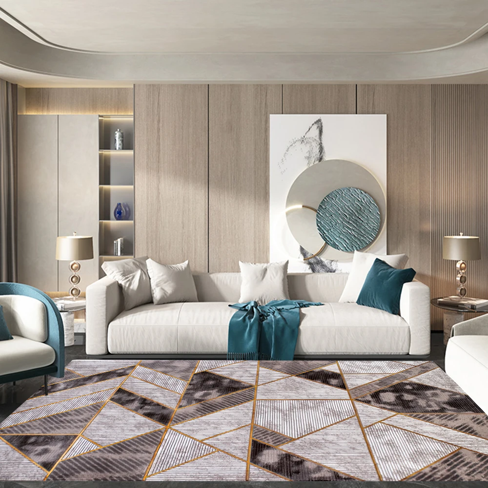 

Геометрический дизайн BRART, коврик в стиле арт-деко с узором для интерьера, напольный ковер для гостиной, чайный столик, диван для спальни, большая площадь