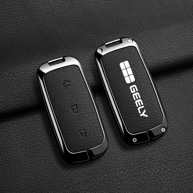 Автомобильный кожаный чехол для ключей из цинкового сплава для Geely Galaxy EX5 E5 L6 L7 EMI NO.1 Proton e.MAS 7 5 E8 Starry 8, аксессуары