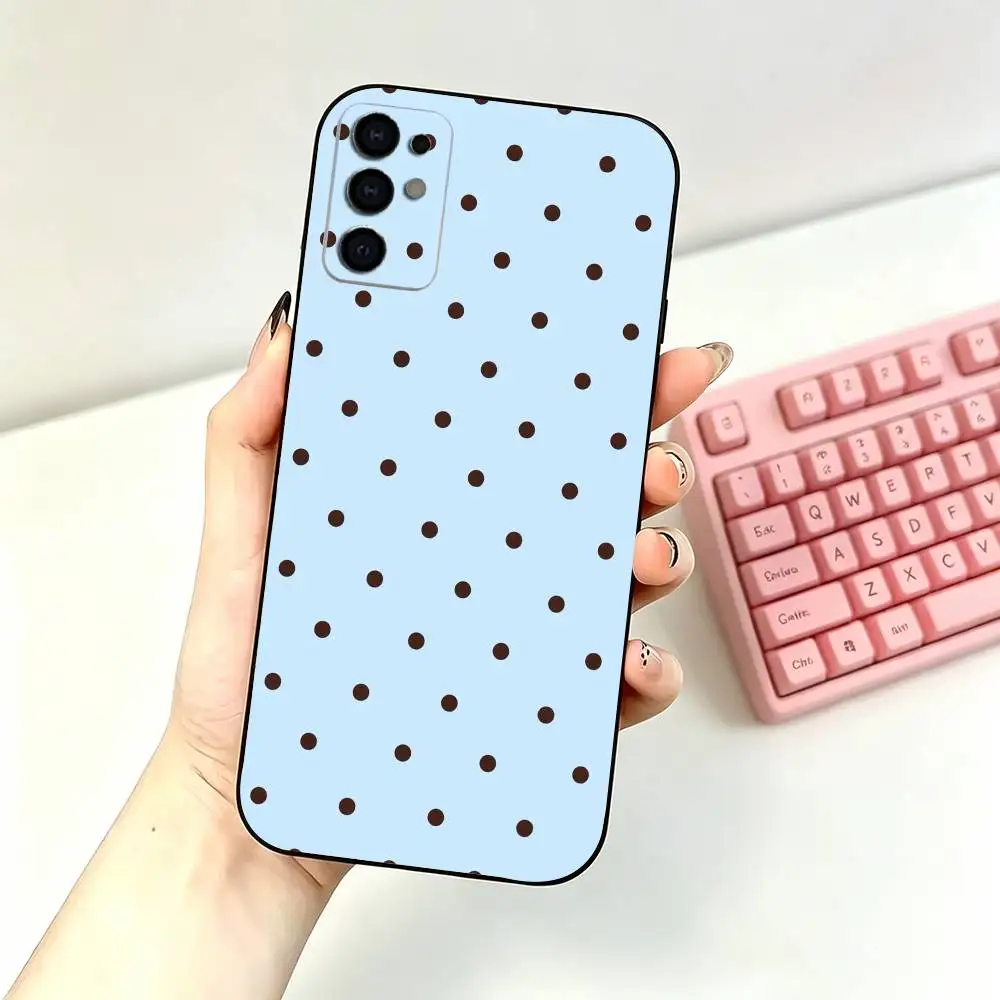 Фото Мягкий чехол для телефона Big Dots Brown Blue Black для Samsung S26,25,24,21,22,21,20,10,9,8,7,6Ultra,Plus,Fe, Lite №2