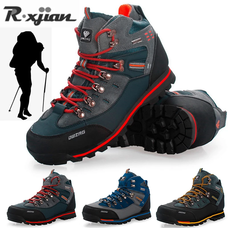 

Hiking Shoes Top Selling Men's High Top Outdoor Waterproof Sand Proof Hiking Plush Cotton Shoes Large Size 36-49#