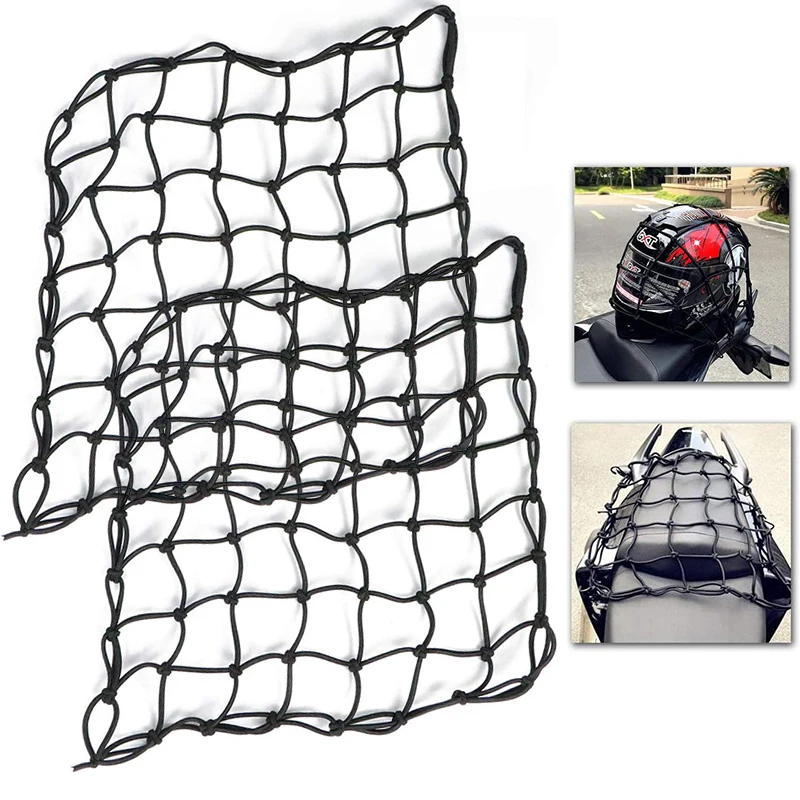 

Motorcycle Elastic Bungee Net Holder Storage Helmet Motorcycle Motorbike Tank Bike Luggage Hook Mesh Moto Accessories 40x40cm