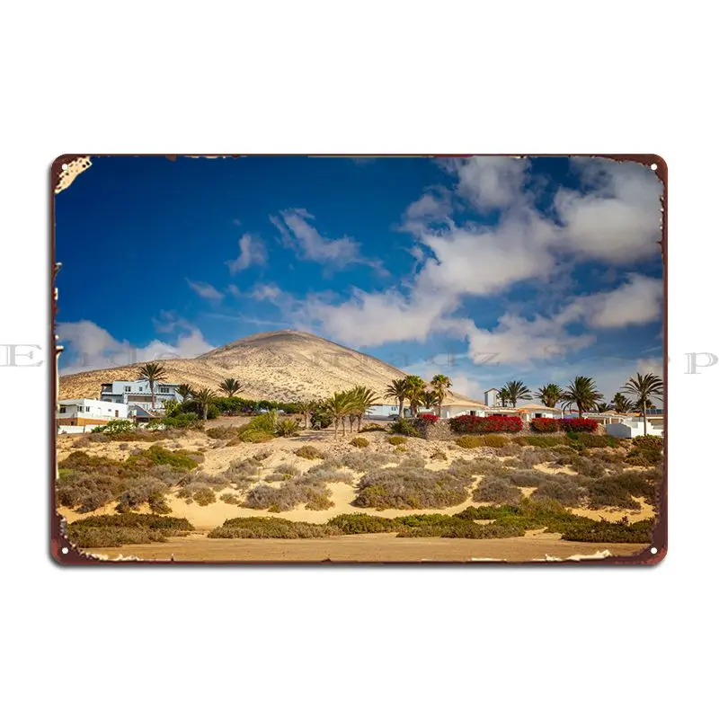 Пейзажи Lanzarote, металлический знак, забавная фотография стены, дизайнерский оловянный знак, плакат